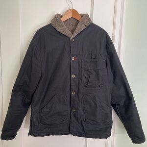Men's Black Sherpa-Lined Field Jacket
